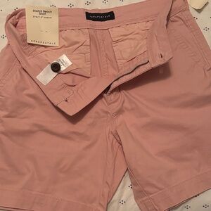 Aeropostale Women's Soft Pink Casual Shorts